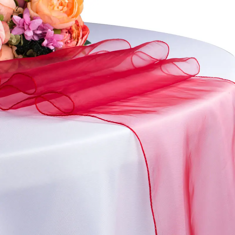 

10 шт., декоративные шифоновые скатерти из органзы