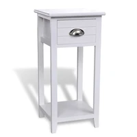 nightstands with 1 drawerswood end table bedrooms furniture white 30 x 30 x 63 cm