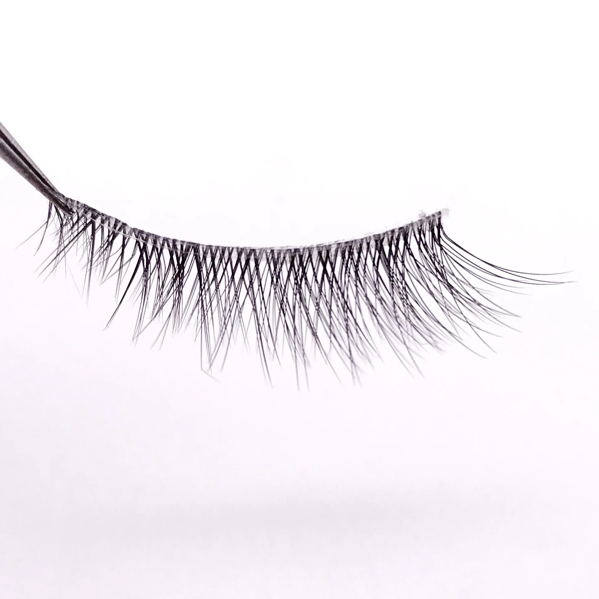New Wholesale Natural short Mink Eyelashes 2 pair lashes invisible band mink lashes reusable false eyelashes Makeup in Bulk