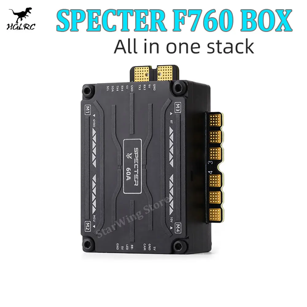 HGLRC SPECTER F760 BOX интегрированный стек F722 MINI V2 MPU6000 BL32 60A 3-6S ESC Летающая башня STM32F722