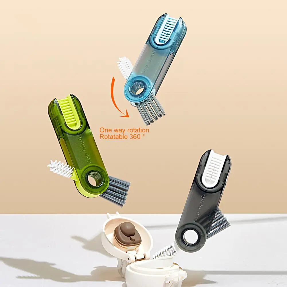 

Three-in-one Cup Cover Cleaning Brush Household Kitchen Multifunctional Folding Mini All-around Creative Cleaning Brush Tool
