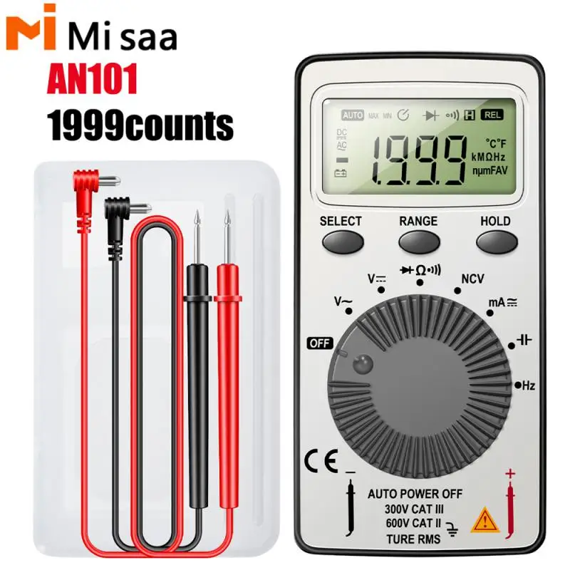 

Цифровой мультиметр, мини-тестер с вольтметром постоянного/переменного тока, Lcr, карманный Профессиональный Электрический измеритель с исп...