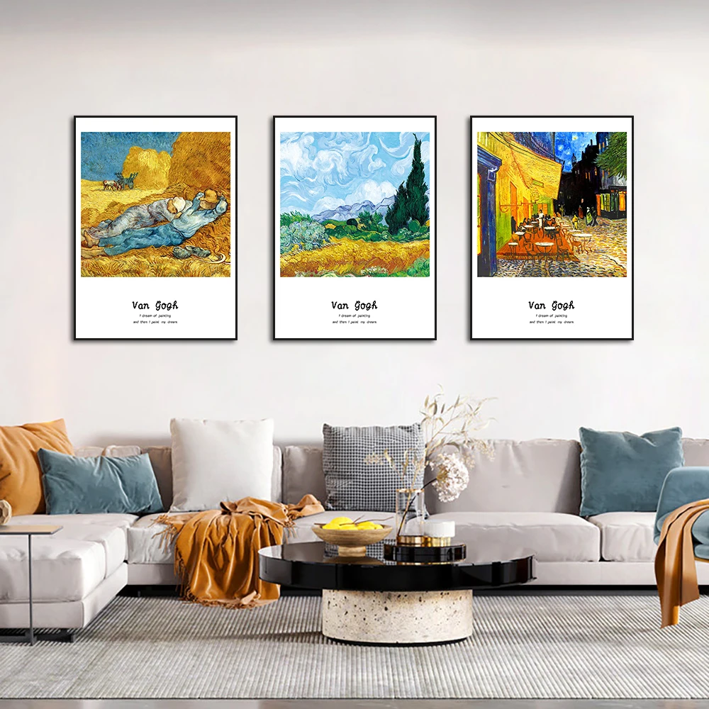 Знаменитая Картина на холсте Ван Гога я мечтаю рисовать плакаты и принты