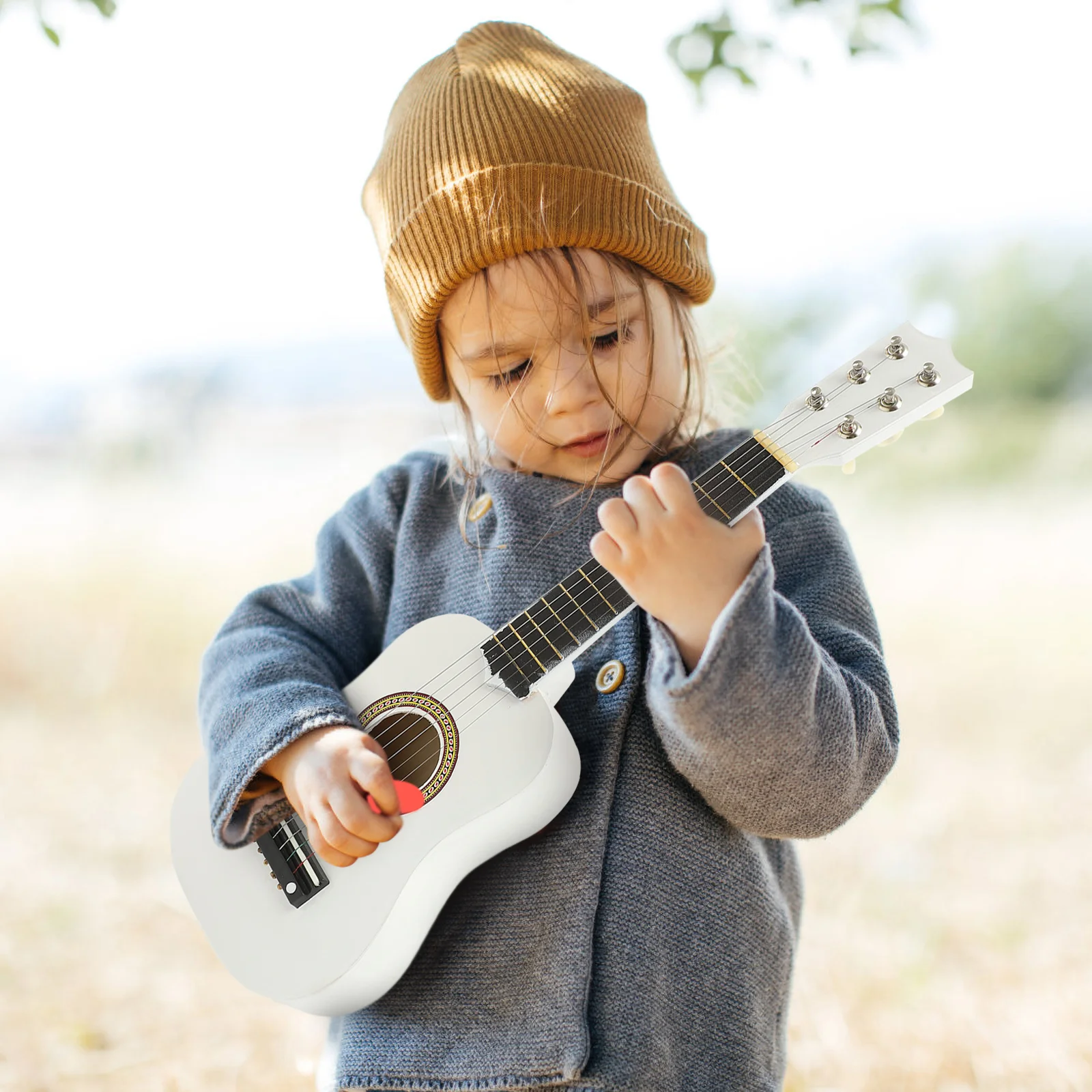 

21inch 6 String Acoustic Guitar Wooden Guitar Kids Junior Guitar Starter with Pick and Guitar Strings for Beginners Learning