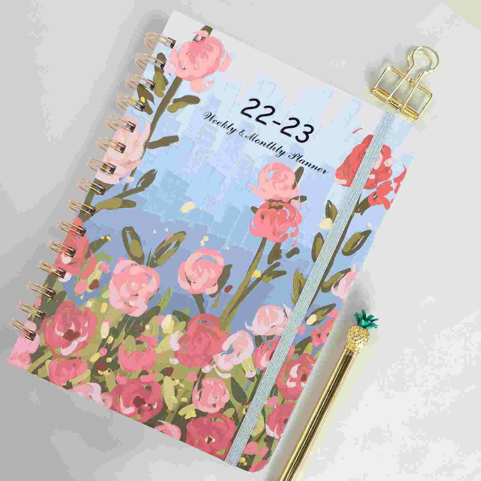 

Planner Notebook Book 2023 Notepad Journal Spiral Calendar Weekly Daily List Domonthly Attendance Plan Dated Subjectplans Lesson