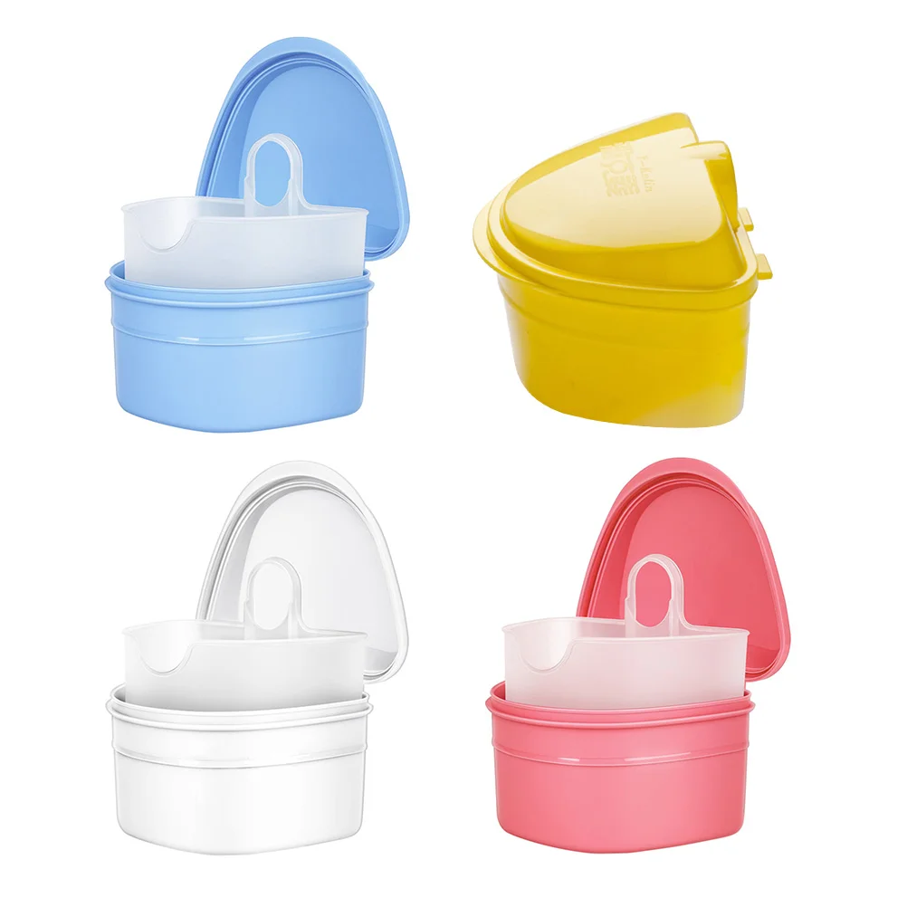 

Denture Box Case Storage Teeth Care Retainer False Cleaner Container Braces Cleaning Holder Bulk Cups Mouthguard Supplies Mouth