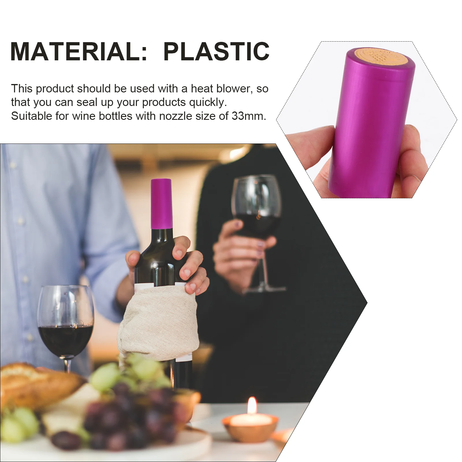 100 шт. пленка для бутылок красная термоусадочная крышка розовые верхние