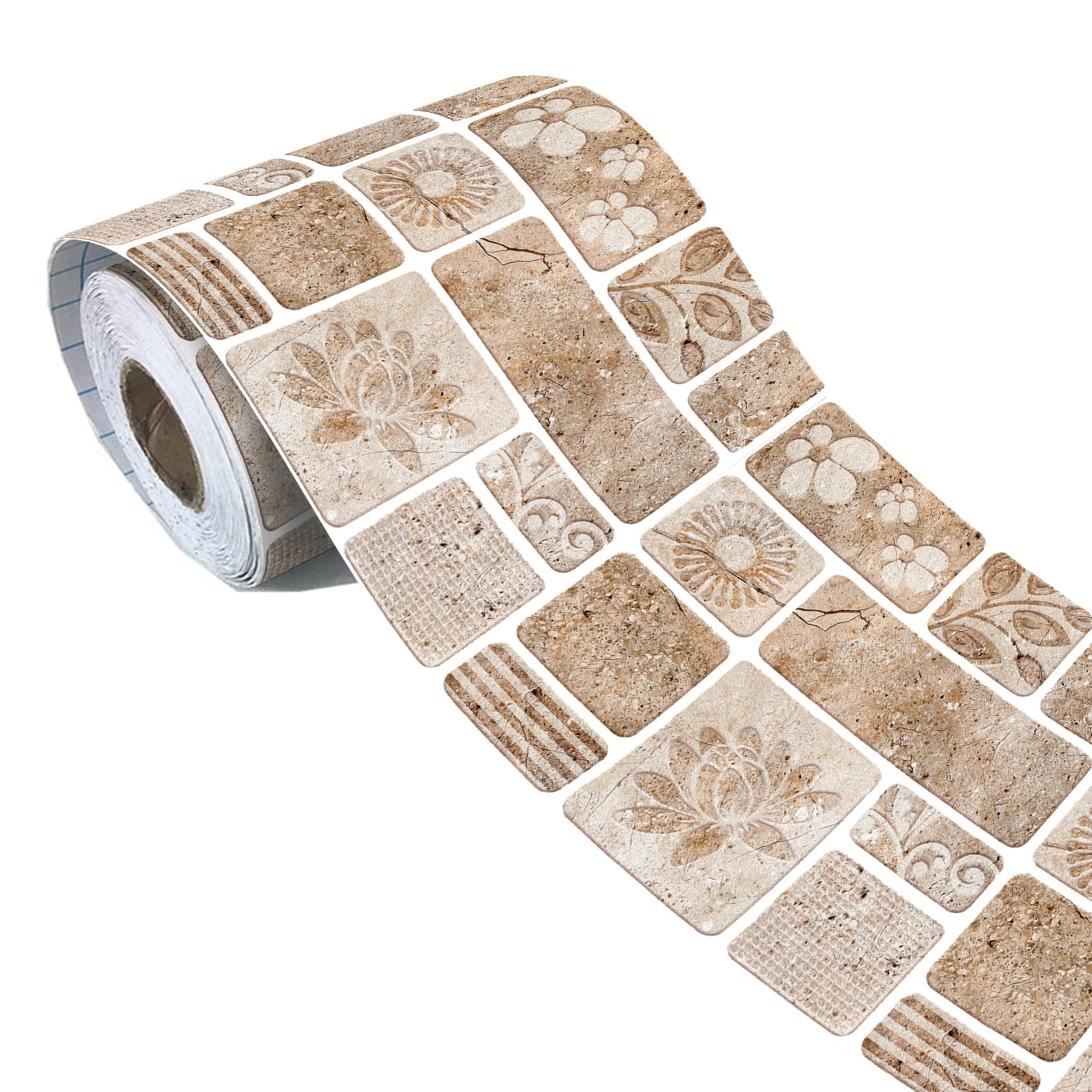 Настенные наклейки Funlife в стиле ретро из коричневого гранита, 10x200 см