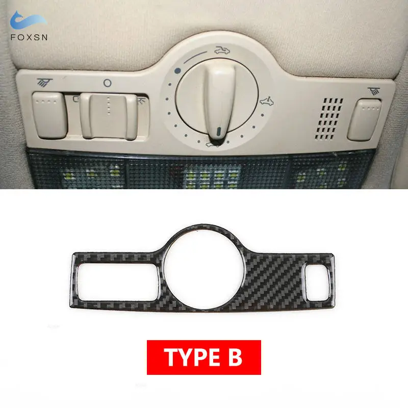 

Крыша автомобиля для VW Golf 4 Jetta Bora MK4 R32 GTI 1999-2004, лампа для чтения, панель управления, рамка, крышка, отделка из углеродного волокна, аксессуары