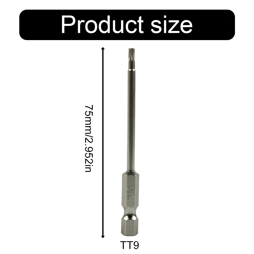 Аксессуары Отвертка Ручные инструменты Серебро T6-T40 Магнитный магнитный разъем 75
