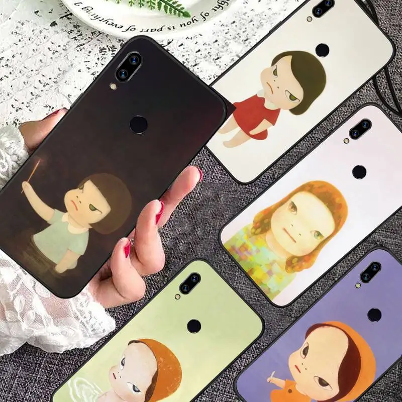 

Yoshitomo Nara cute cartoon girl Phone Case For Xiaomi Redmi note 7 8 9 11 i t s 10 A poco f3 x3 pro lite funda coque cover