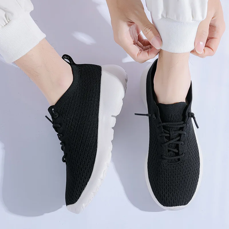 Leaping wolf summer mesh shoes sports casual couple shoes large size shoes thick bottom easy low-top men's shoes