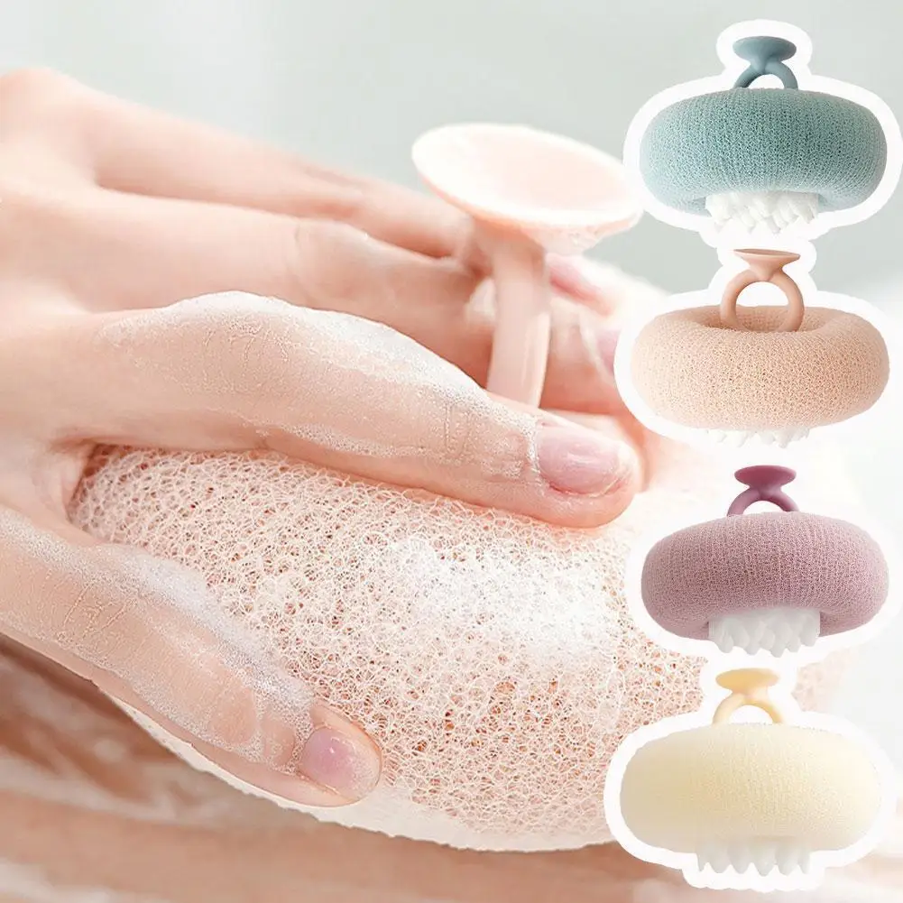 

New Bath Towel Japanese Scrub Bath Massage Bath Ball Brush Back Bath Sucker With Bath Mud Wipe Rub Towel Bath Brush Sponge D7X1