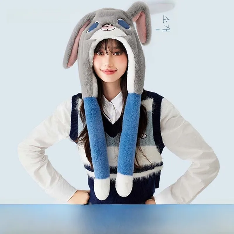 Urcdn Rdalvo милый шарф с кроликом интегрированный женский новинка 2024 осенне-зимний