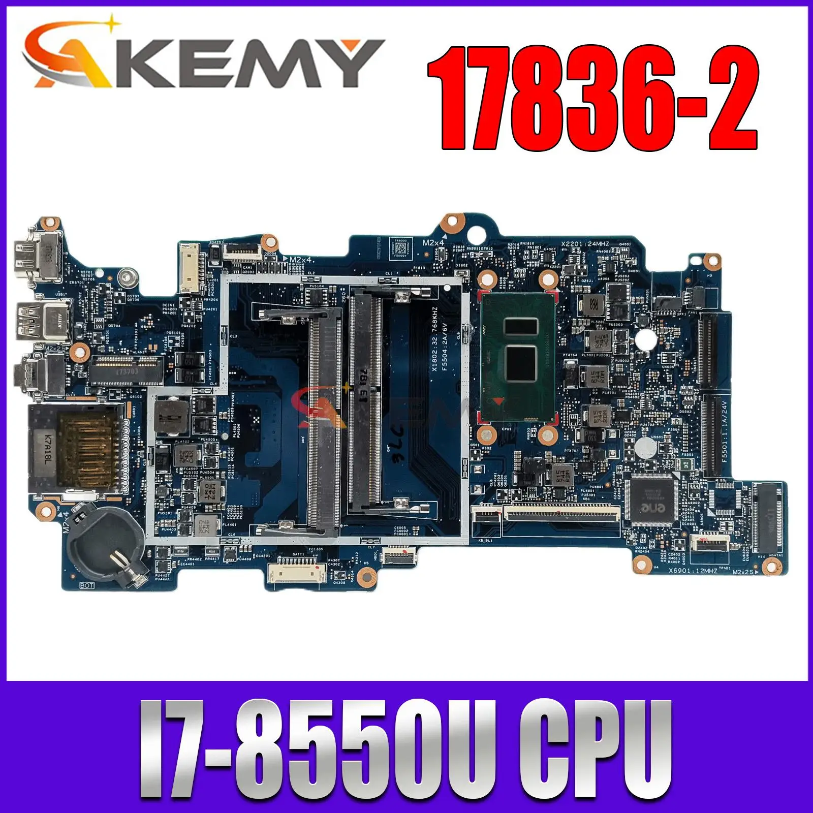 

For HP x360 15-AQ 15-AQ210NR Laptop Motherboard 942032-001 942032-601 L00164-601 17836-2 448.0DJ05.0021 w/ i7-8550u