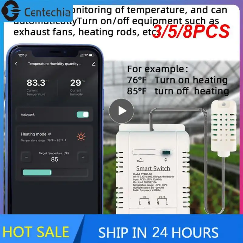 

3/5/8PCS With Alexa Google Home Electricity Statistics Wifi Smart Switch App Remote Control