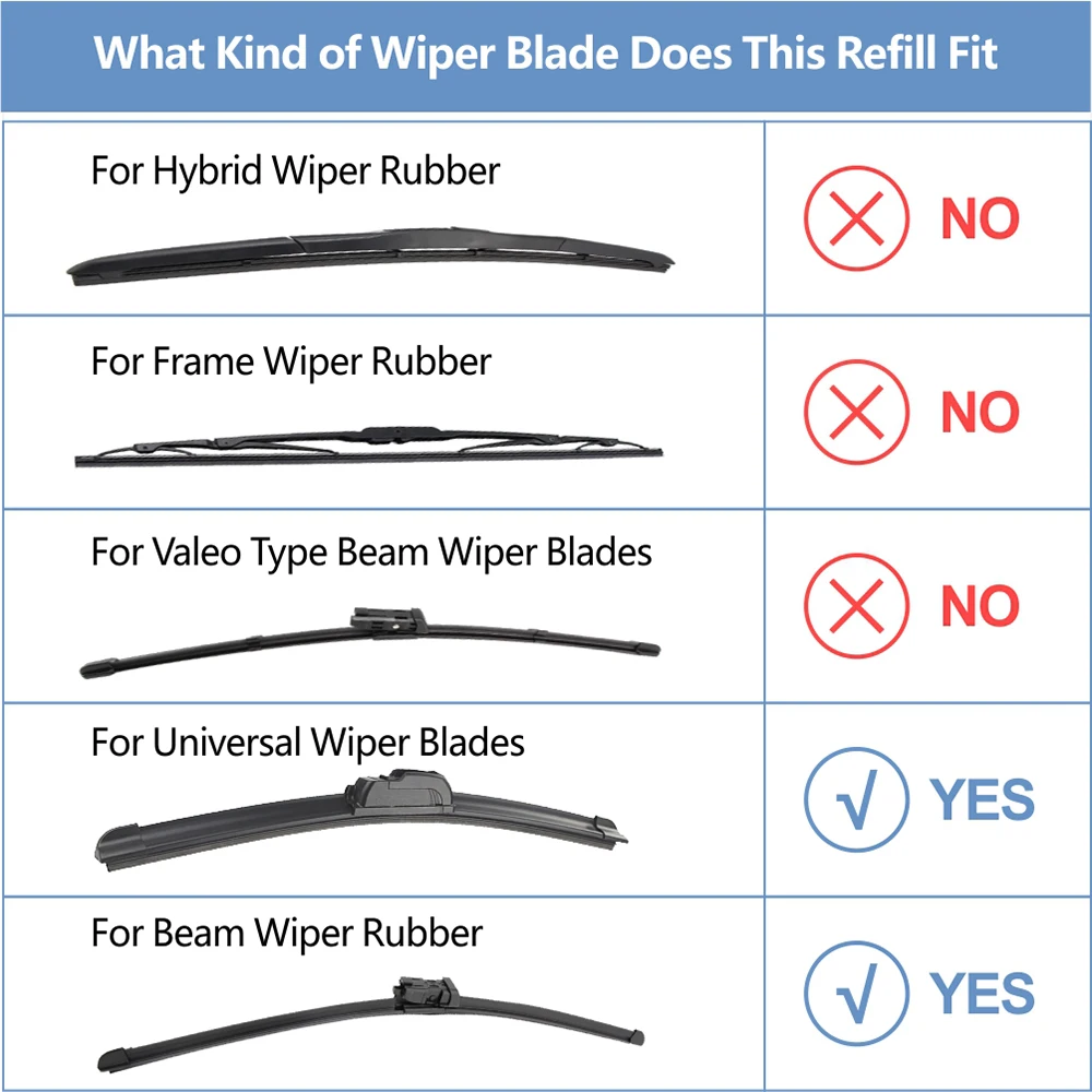 10 шт. универсальные автомобильные щетки стеклоочистителя резиновые полоски для