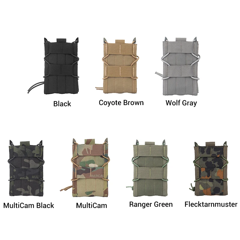 

IDOGEAR Hunting Molle Tactical HS 5.56 Single Mag Pouch Military Mag Carrier Holder Camo Paintball Airsoft Accessories Wargame