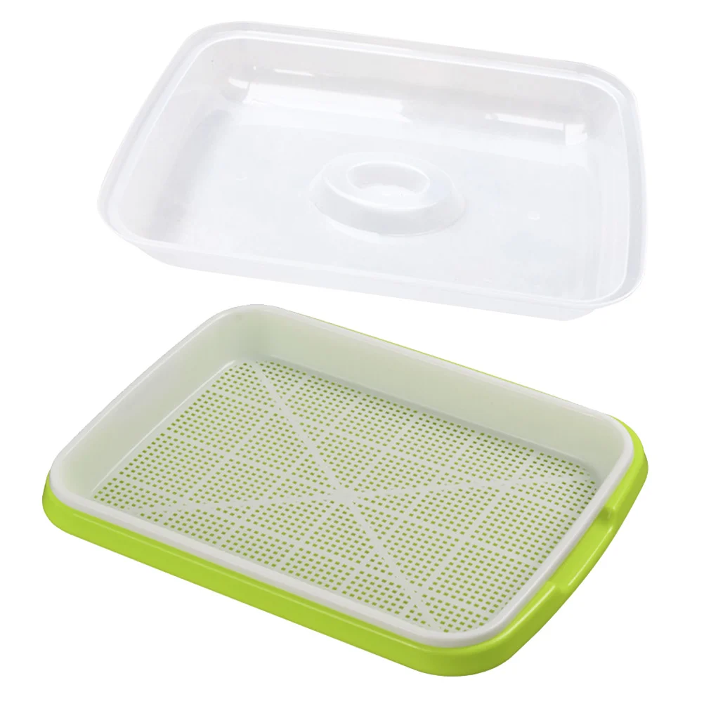 

2 pcs Hydroponic Tray Bean Sprout Grower Germination Kit Sprouting Tray Wheatgrass Storage Tray Bean Sprout Tray