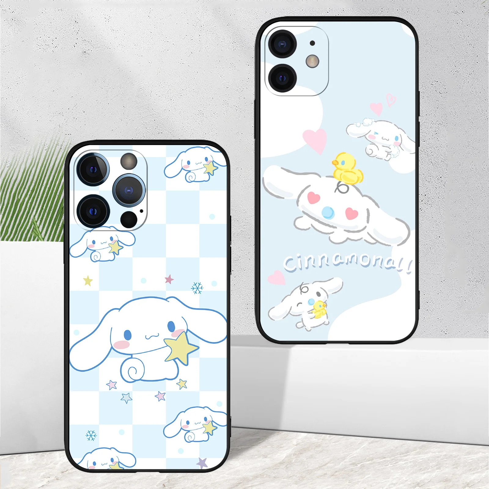 Милый чехол Sanrio CINNAMROLL для iPhone 16 защитный силиконовый мягкий телефона 15 14 13 12 11 Pro Max