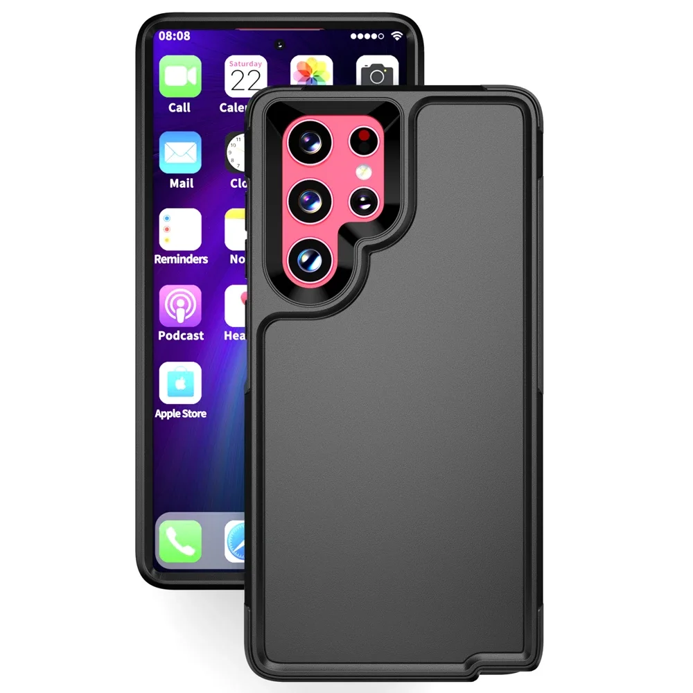 Противоударный чехол с аксессуарами для Samsung Galaxy S24 Ultra Plus матовый защитный