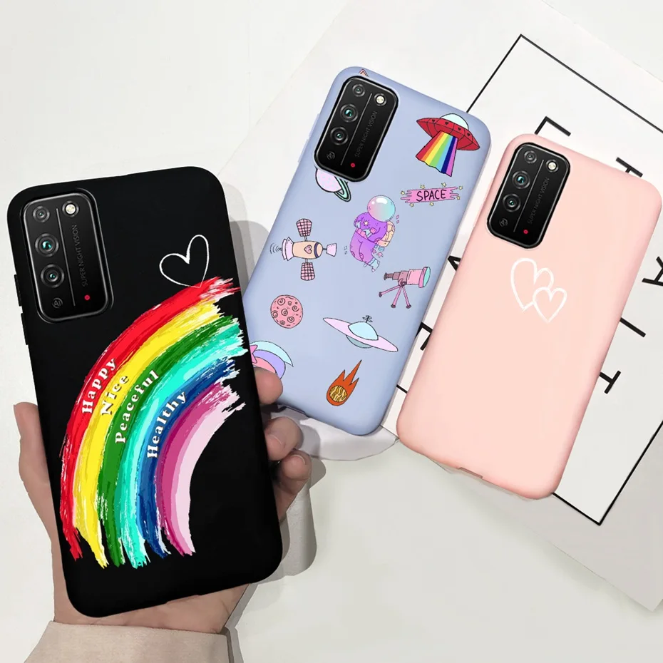 Милый чехол с рисунком для Honor X10 5G телефона Мягкая силиконовая задняя крышка
