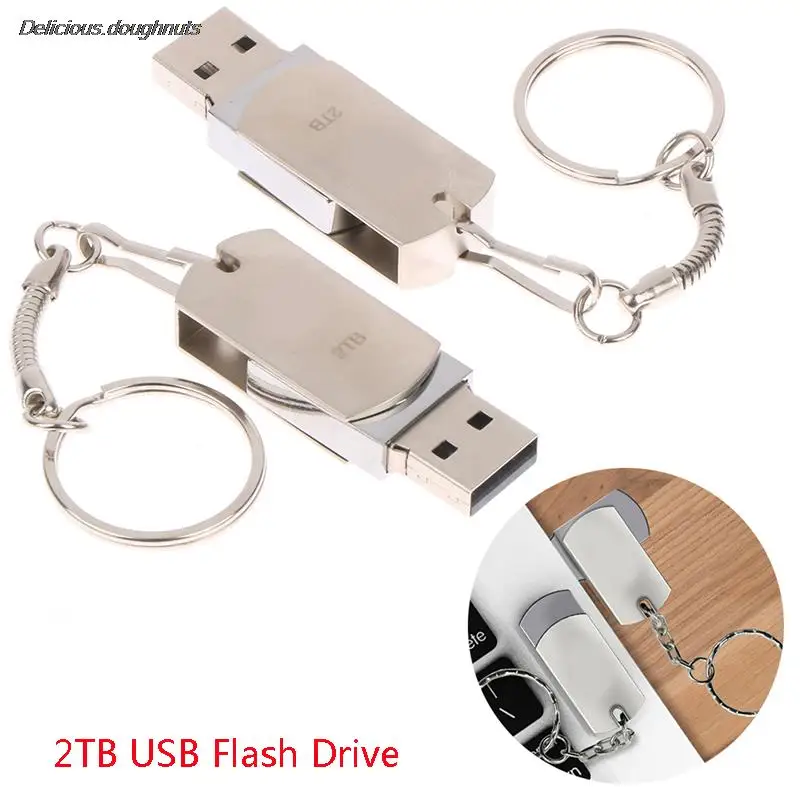 USB-флеш-накопитель портативный, USB 2,0, с брелоком