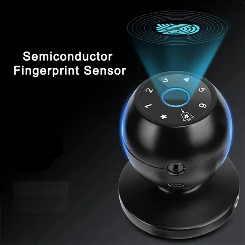 Фото 【ADD TO CART 】Tuya Bluetooth Умный дверной замок с отпечатками пальцев Цифровой дверной замок без ключа Умная дверная ручка Замо №2