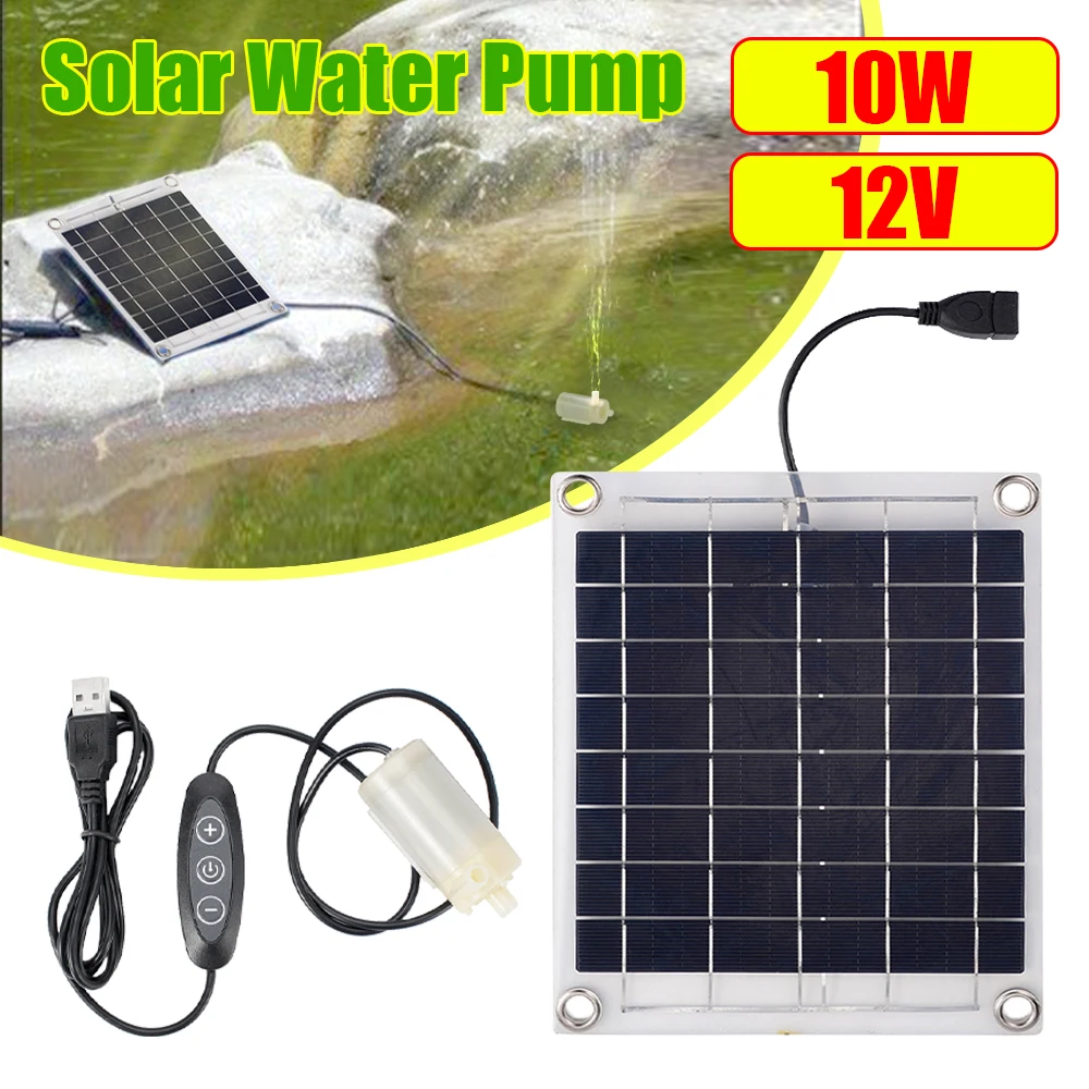 

10W Mini Solar Water Pump Solar Panel Powered Water Pump Aquarium Fountain Pond Garden Water Sprinkler Sprayer Submersible Pump