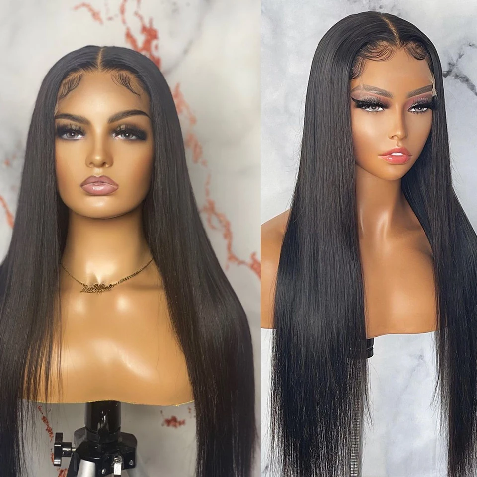 

13x4 Transparent Lace Front Human Hair Wigs for Women 34 36 Inch Straight Brazilian Remy Hair Lace Frontal Wig Pre Plucked Wigs