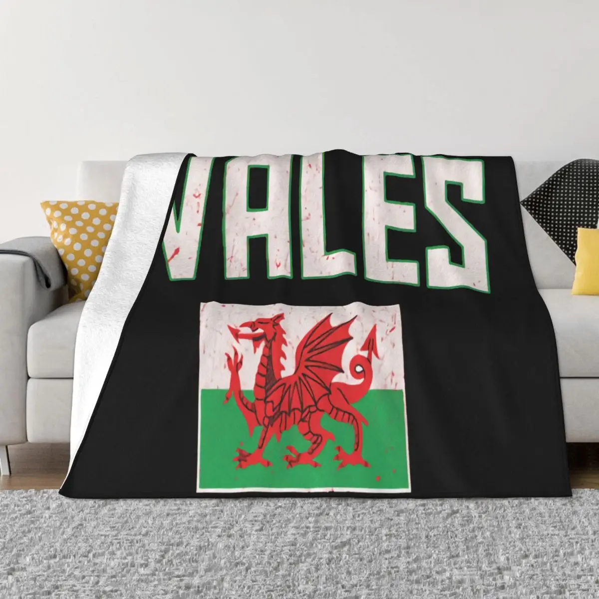 Мужское флаг Уэльса Threadrock Великобритания валлийский футбол диджей западный