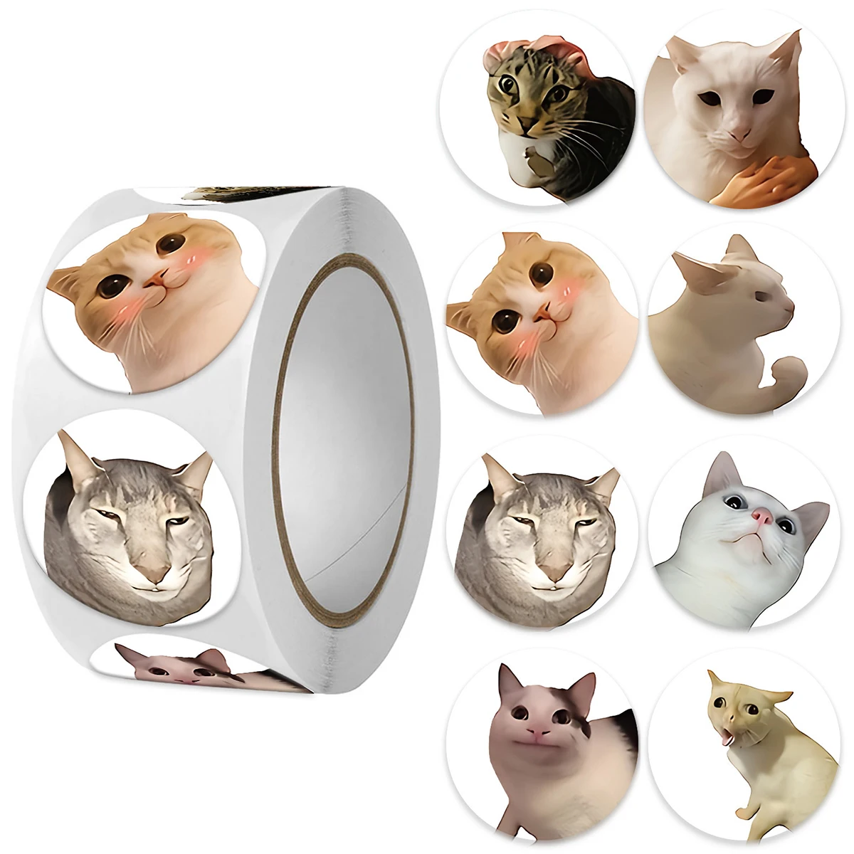 

Набор наклеек с котами и мемами, 100-500 шт.