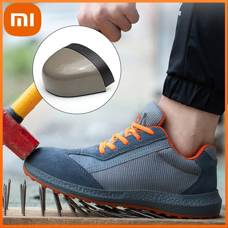 

Xiaomi Safety Shoes Men Steel Toe Shoes Lightweight Men Shoes Puncture-Proof Work Sneakers Men Indestructible Work Shoes Male