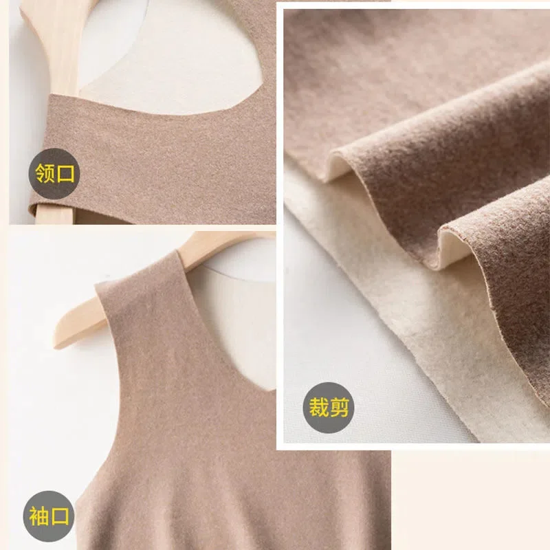 Seamless Men Thermal Undershirt Autumn Winter Warmth Vest Comfortable Soft Thermal Underwear Slim Sleeveless Thermo Base Tops