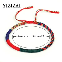 tibetan buddhist braided handmade bracelets for women men lucky four color rope bracelet bangles adjustable thread jewelry gifts