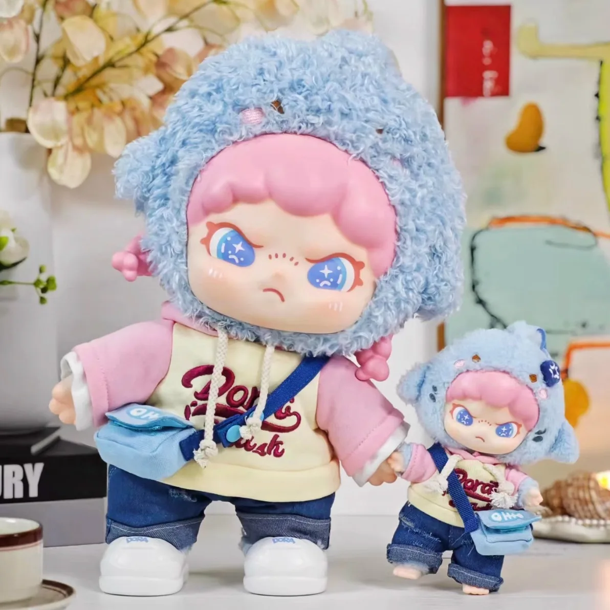 Новая подлинная серия Furry Animal Dora виниловая плюшевая глухая коробка кукла рюкзак