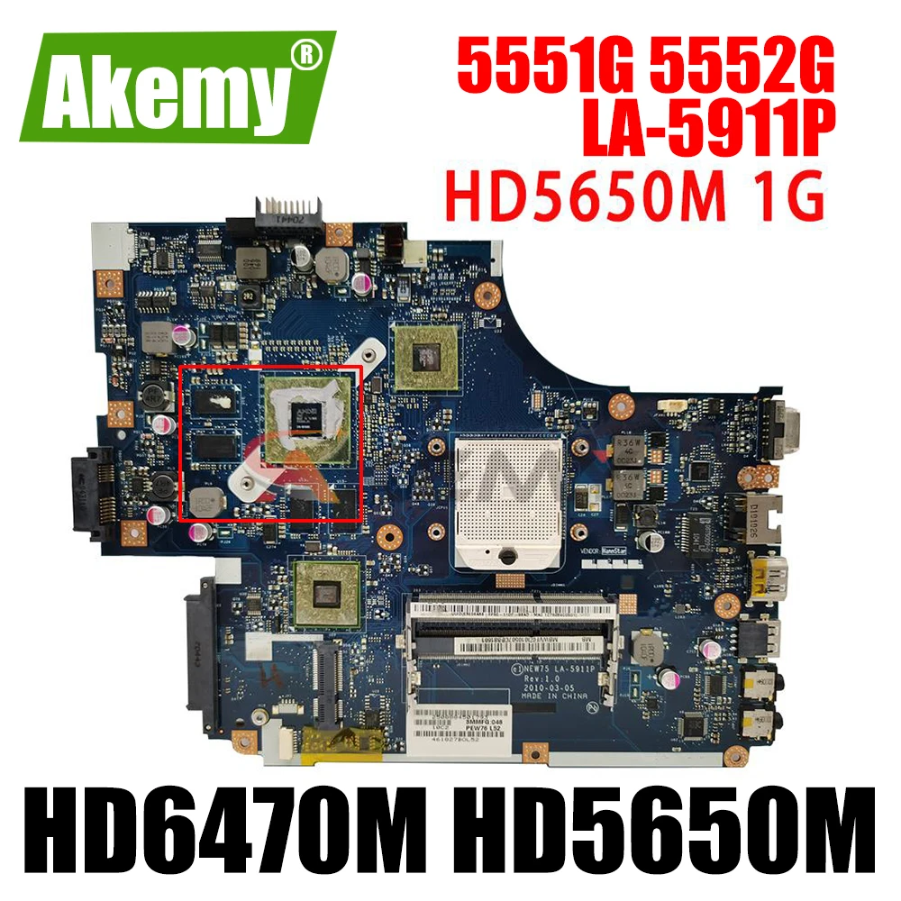 Материнская плата для ноутбука Acer aspire 5552G 5551 оригинальная материнская NEW75 с