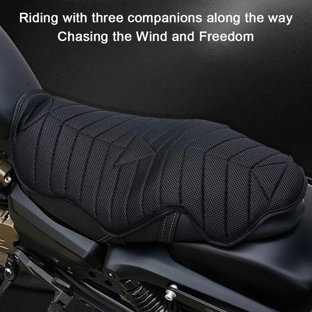 

Breathable And Anti-Slip Motorcycle Seat Covers With Guards Pad Fabric 3D Perfect And Waterproof Mesh And Protection Air Co Q5W9