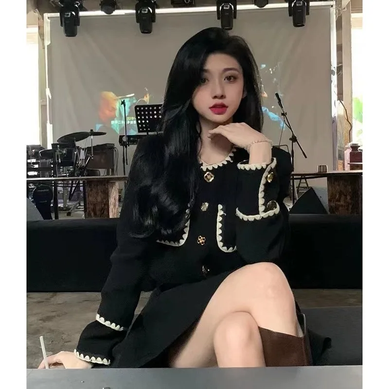 

Элегантный женский комплект из двух предметов, новый корейский модный однобортный пиджак и мини-юбка, Повседневная Офисная Женская одежда, весна 2023