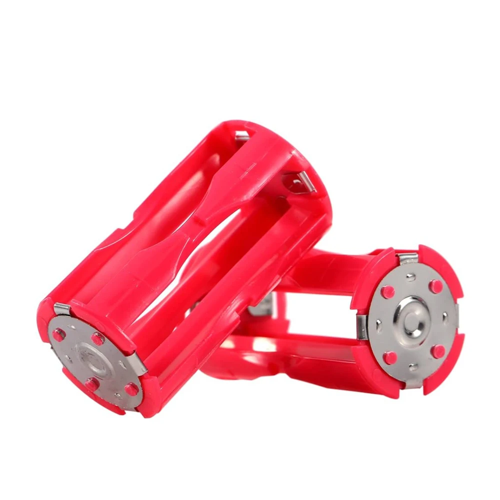 

4AAA to C Size Parallel Battery Converter Adapter Holder Cases Box Red (4pcs),Large Strength and Strong Toughness