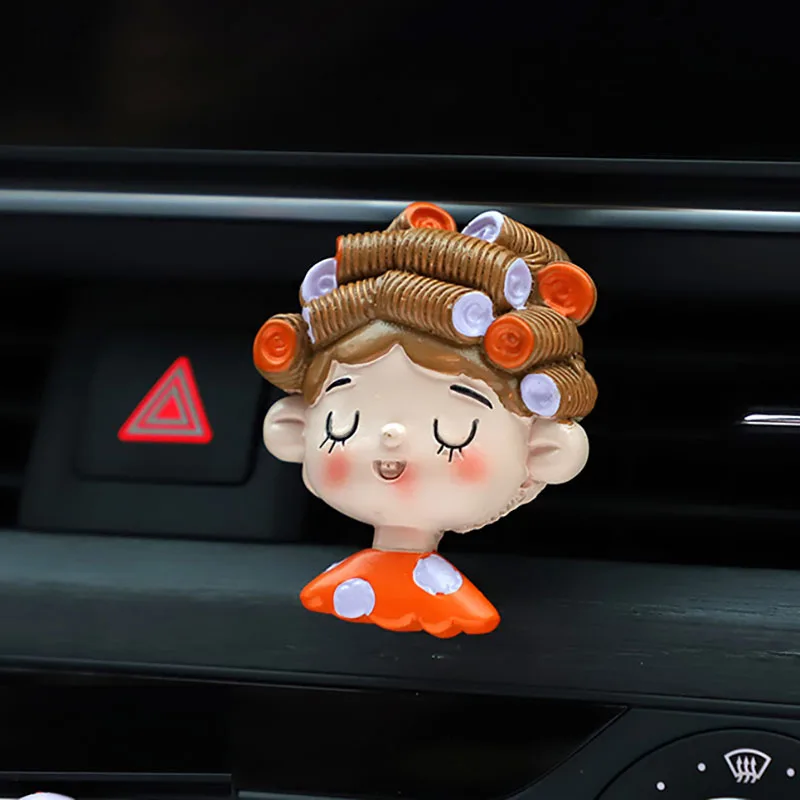 

Креативное украшение для автомобильного воздуховода из смолы для девушек, украшение, мультяшный зажим для духов, подвеска для ароматерапии, искусственные безделушки