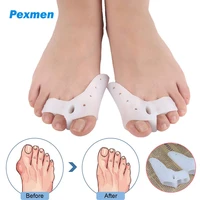 pexmen 2pcspair gel toe separator bunion corrector pain relief hallux valgus hammertoe overlapping toes straighter protector