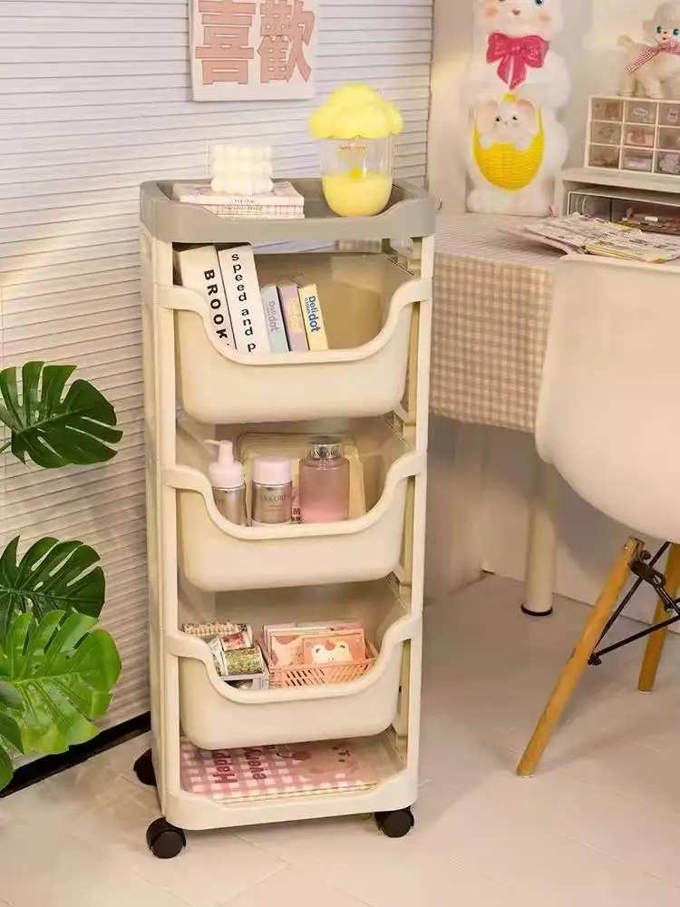 

Snack Storage Rack Dormitory storage Device Bedside Cosmetic Sundries storage rack bedroom Household Accessories INS Mobile Cart