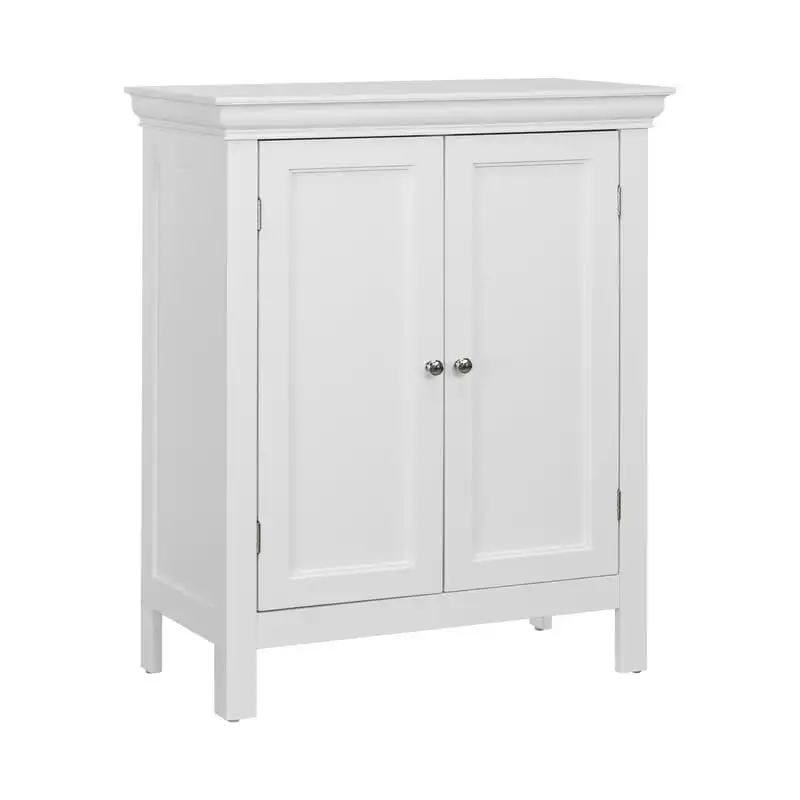 

Wooden Floor Cabinet with 2 Shelves, White