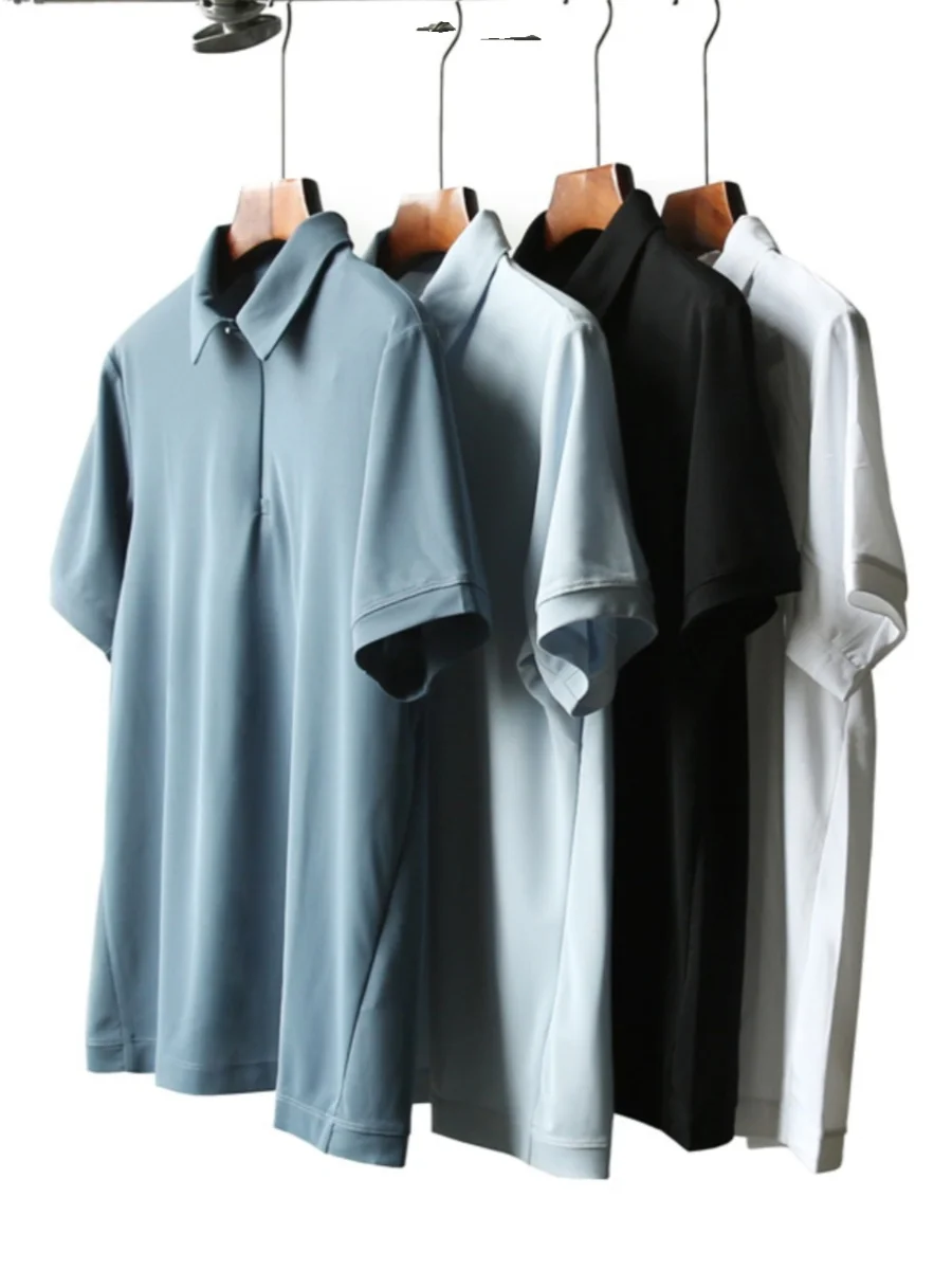 Niaojia Спорт на открытом воздухе Ледяной шелк Quick-Drng Рубашка поло Мужская летняя