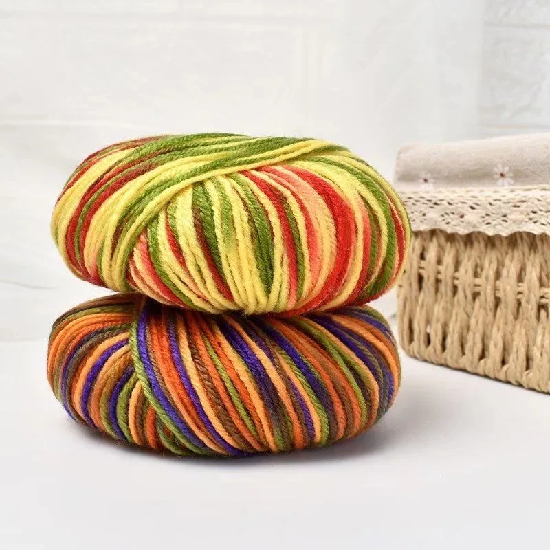 

Tie Dyed Acrylic Yarn for Knitting Diy Tufting Threads Freeshipping Cords Crochet Project Scarves Hats Shawls Sweaters Yarn 50g