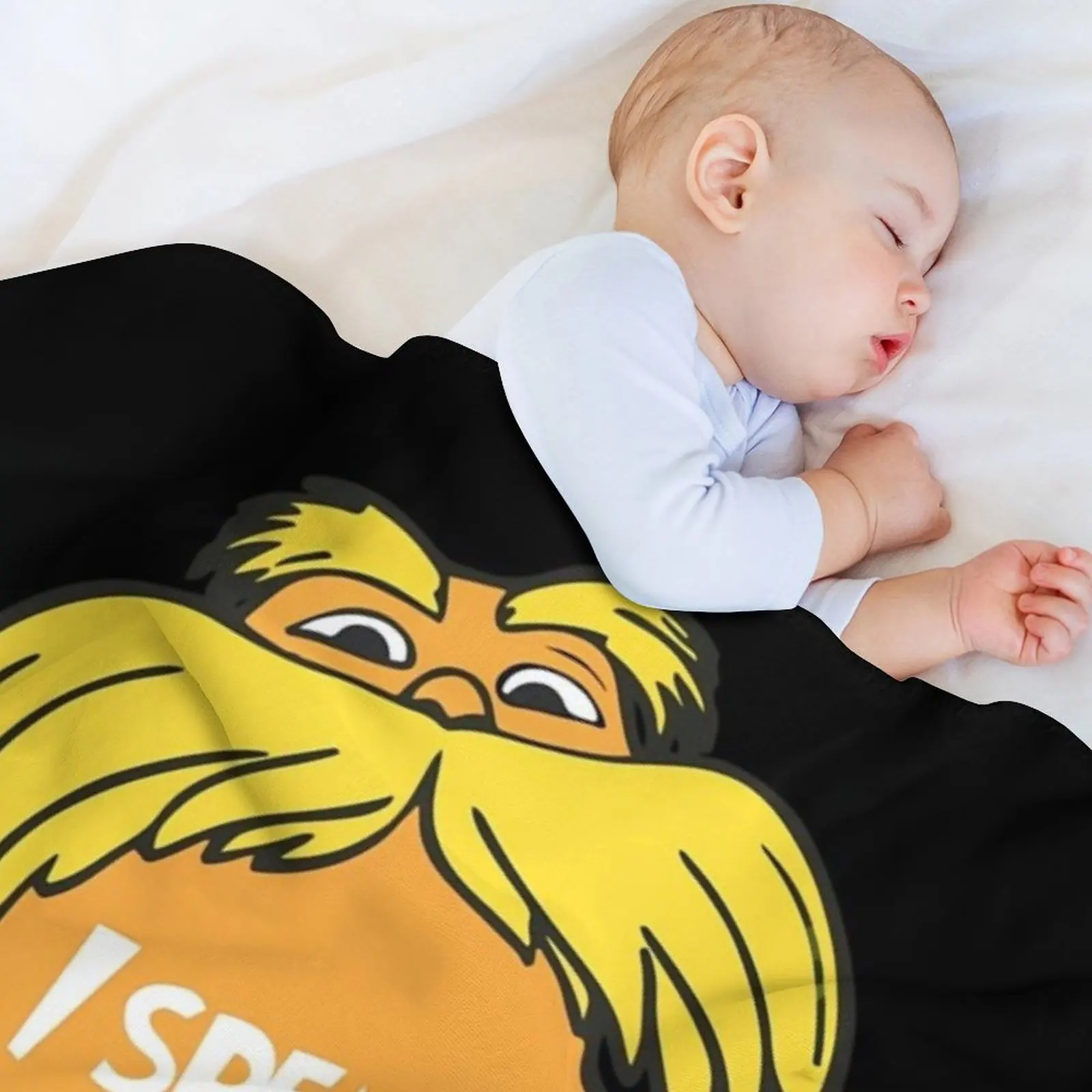 Фото Плед Lorax I speak for the trees so cute, мягкий плед для пикника, пляжа, кемпинга №3