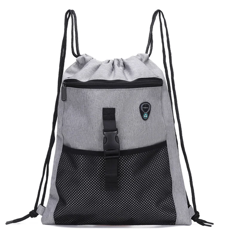 

Drawstring Bag Gym with Pockets Sports Sack with Unisex Handle Drawstring Backpack Lightweight Travel Beach Bags for Men Women