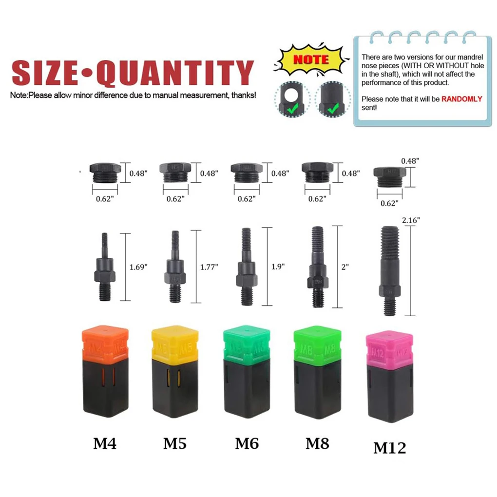 Запасные оправки Запасной инструмент для заклепки гайки гайка заклепка Easy-to- M8