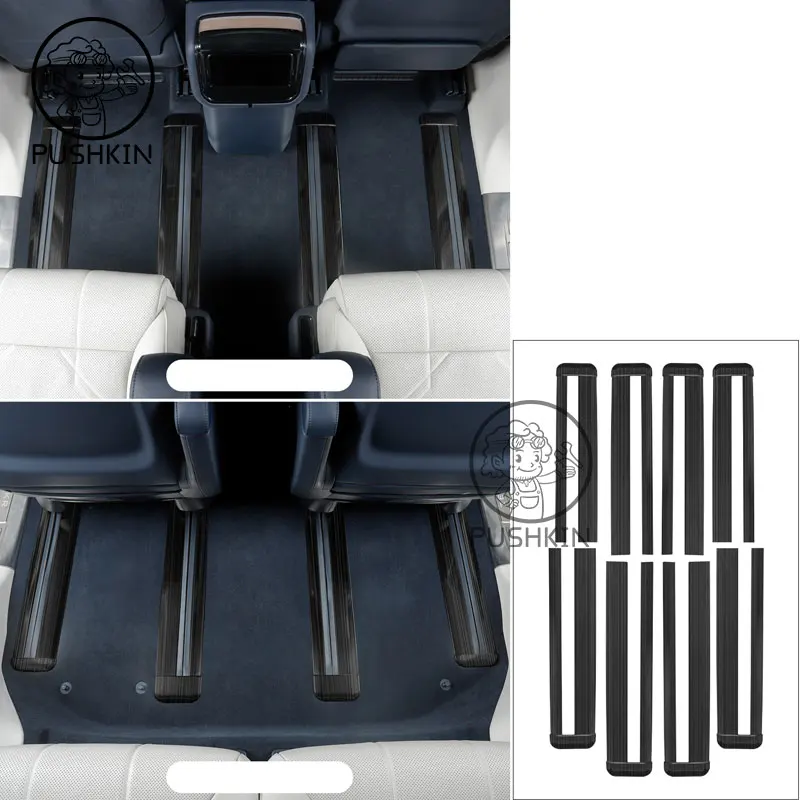 Для автомобиля ZEEKR 9X 2025 2026, нержавеющая сталь, направляющая для заднего сиденья, направляющая, рамка, накладки, декоративная полоса, автомобильные аксессуары